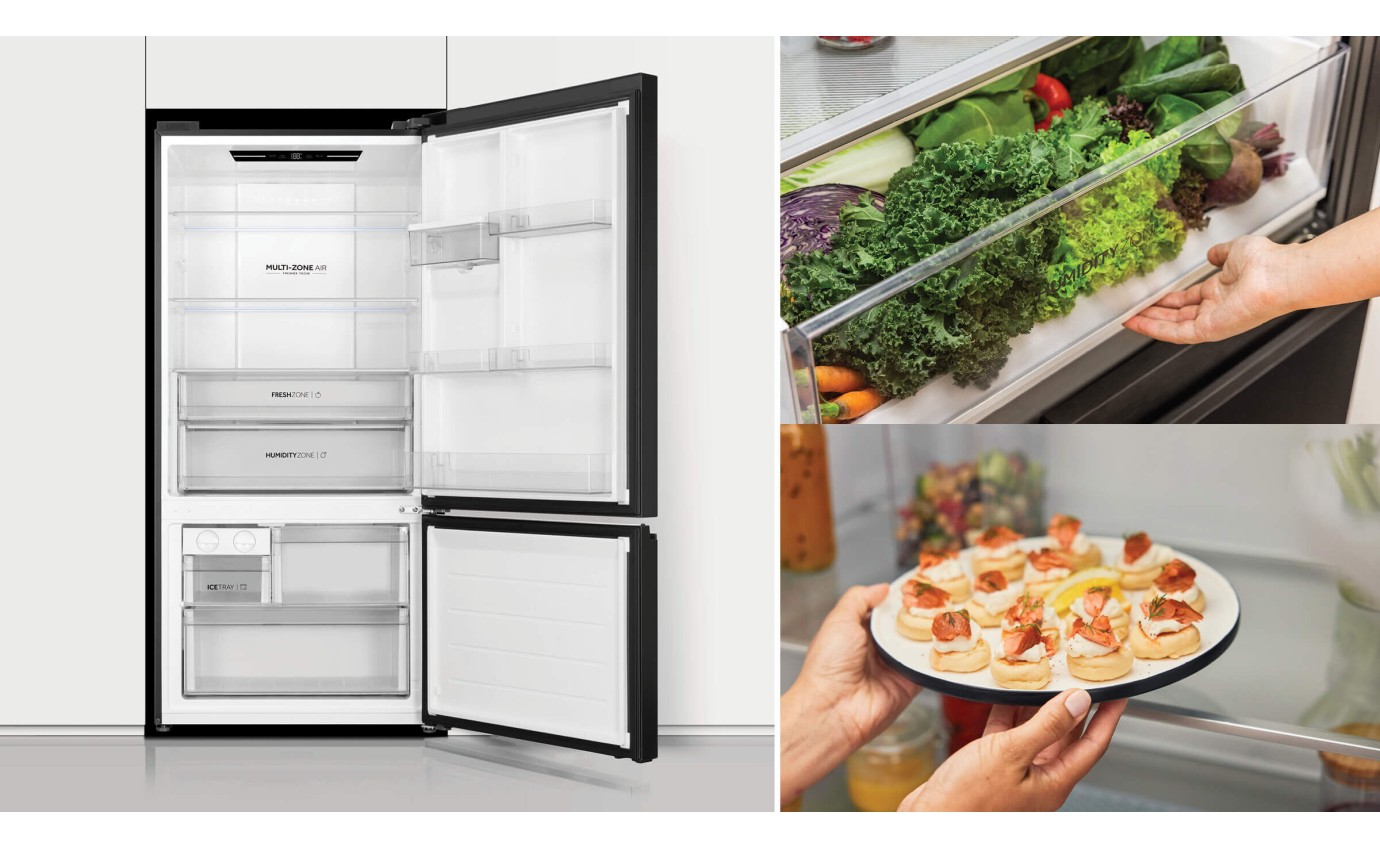 Haier 514L 500 Series Refrigerator Bottom Freezer (Black) HRF510BHC