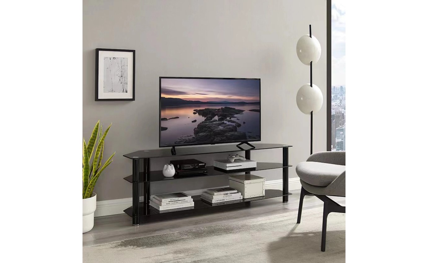 Tauris ACE 1500mm Tempered Glass & Steel Entertainment Unit ACE1500