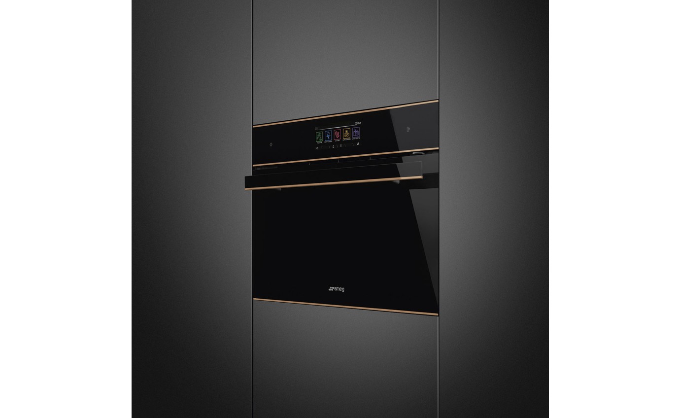 Smeg 45cm Dolce Stil Novo Combi-Microwave Oven with Vapour Clean - Copper SOA4606WM2PNR