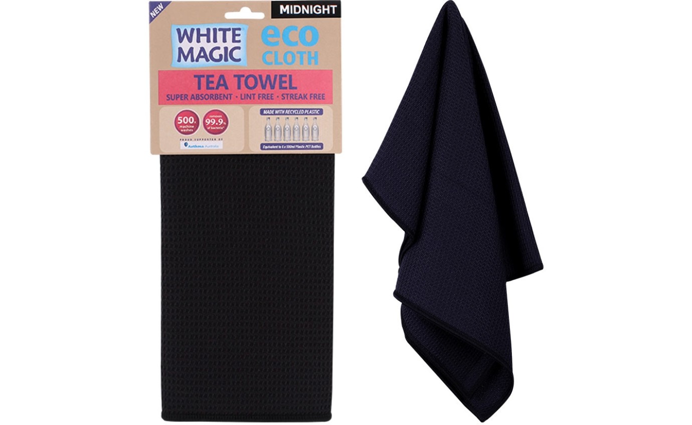 White Magic Tea Towel Single (Midnight) WMMFTTSM