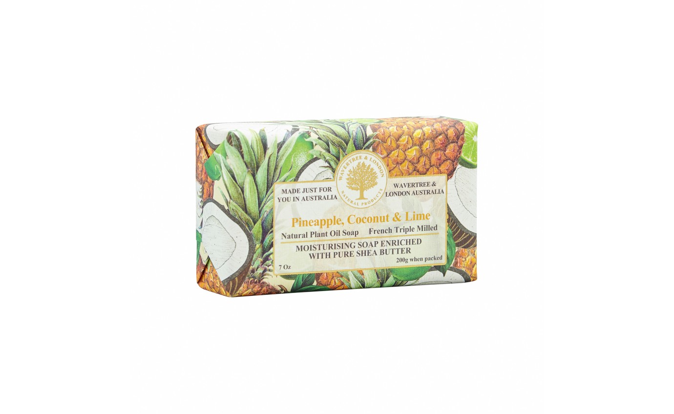 Wavertree & London Pineapple, Coconut & Lime Soap Bar 200g 9347774000166