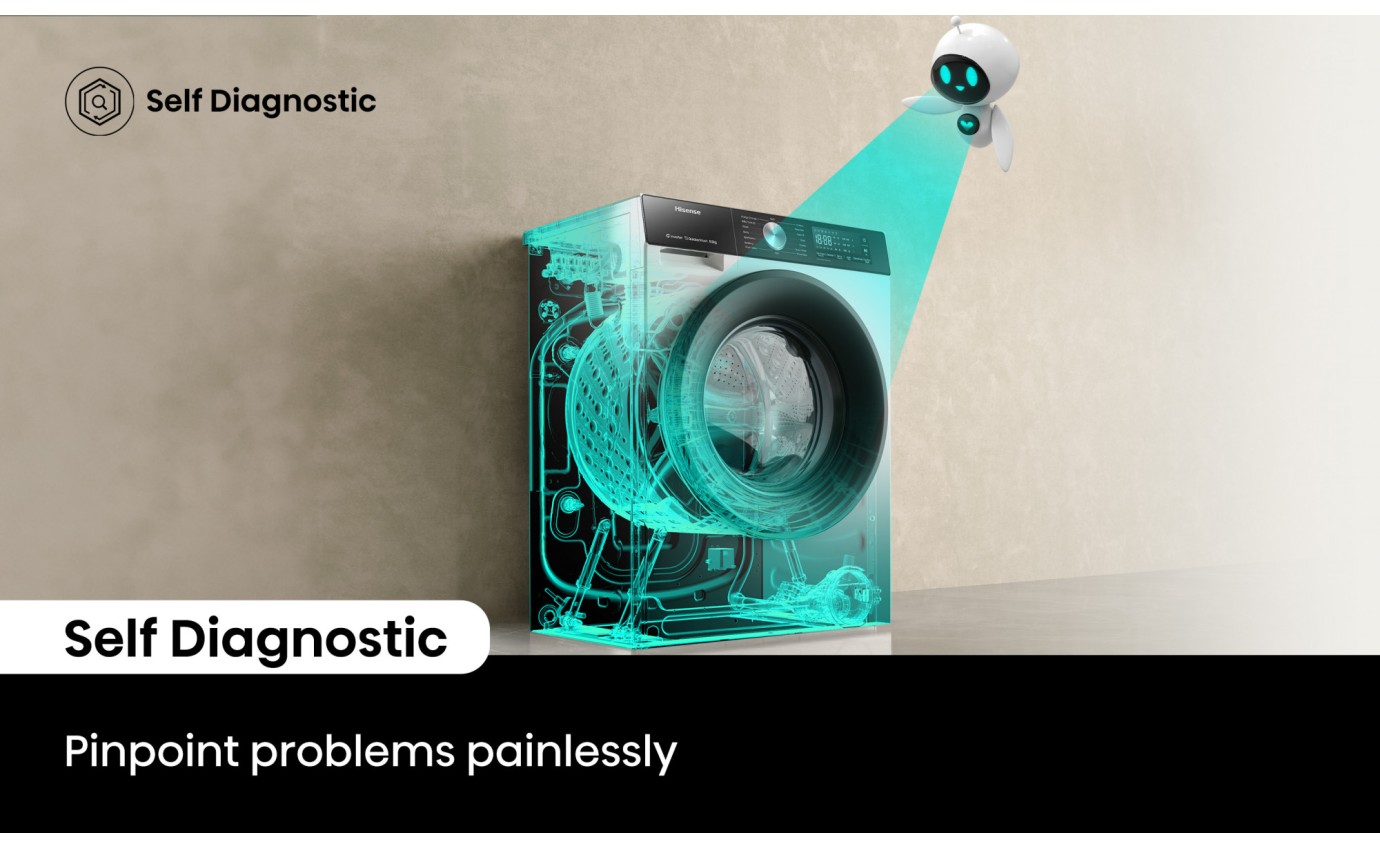 Hisense 8.5kg Series 3S Front Load Washing Machine (White) HWF3S8514X