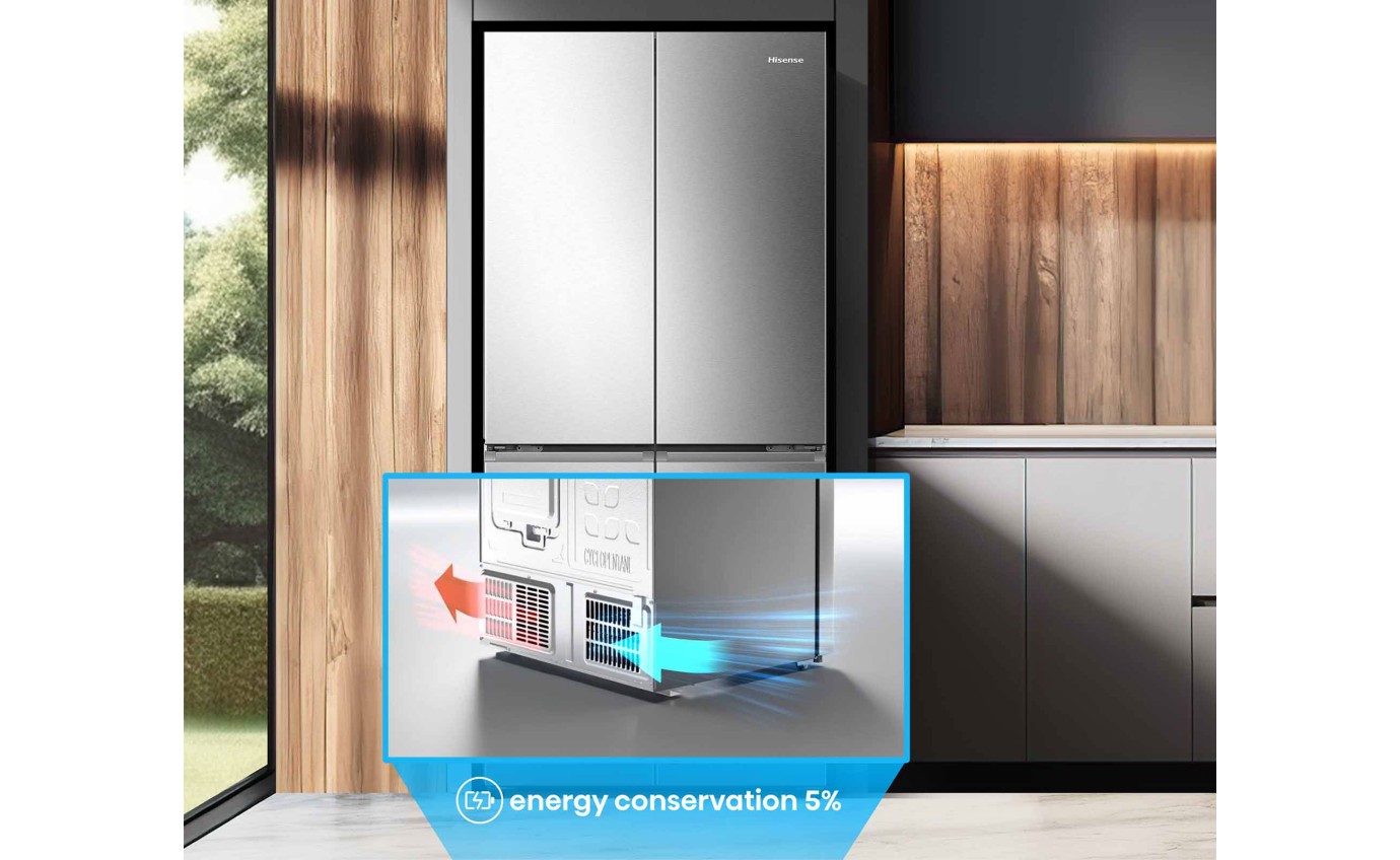 Hisense 483L French Door Refrigerator (Stainless Steel) HRCD483TS