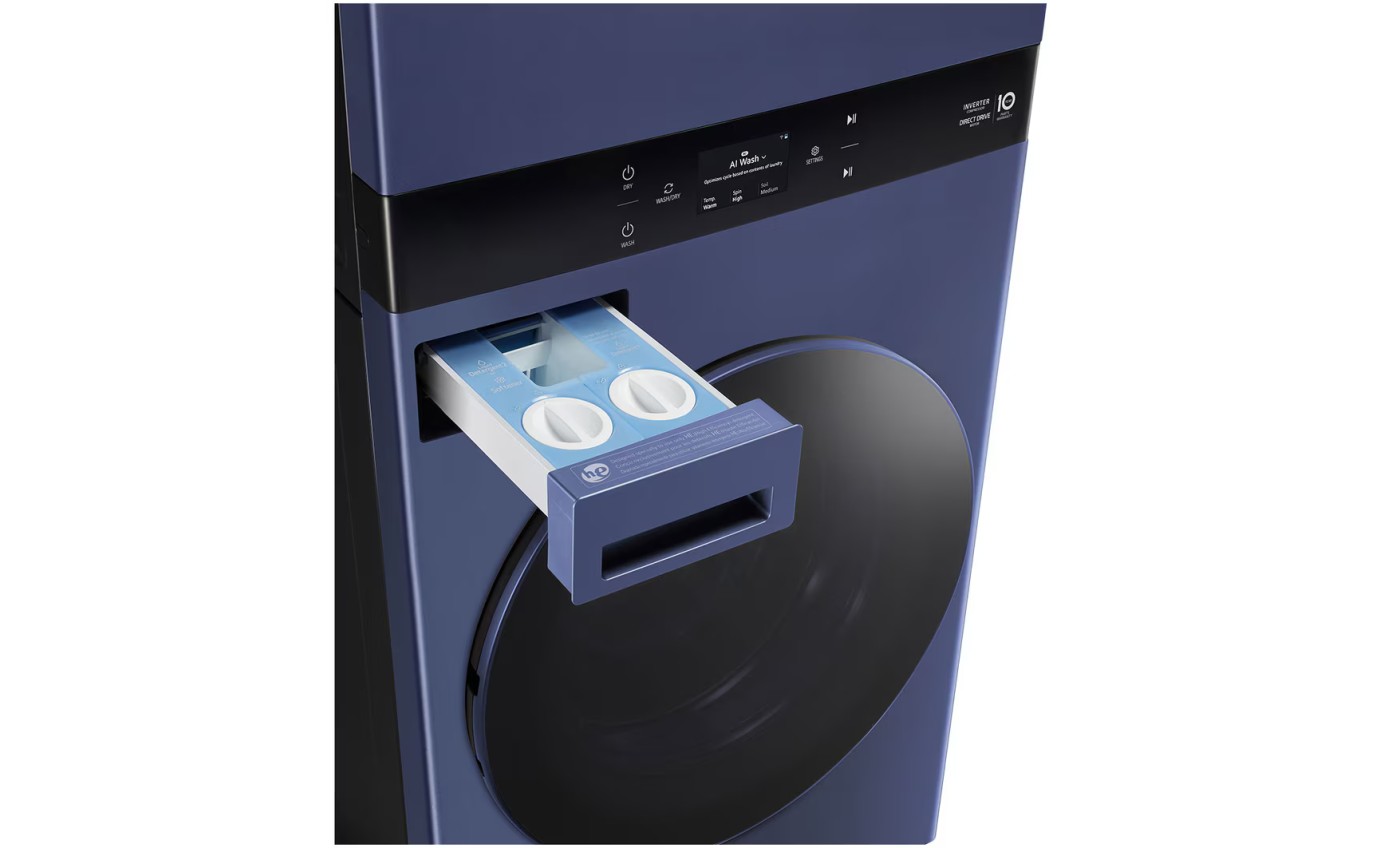 LG 19/10kg WashTower Stacked Washer Dryer (Navy Blue) WWT1910BLX