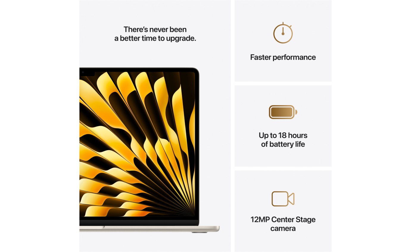 Apple MacBook Air 15-inch M4 Chip 16GB RAM 512GB (Starlight) MW1K3XA