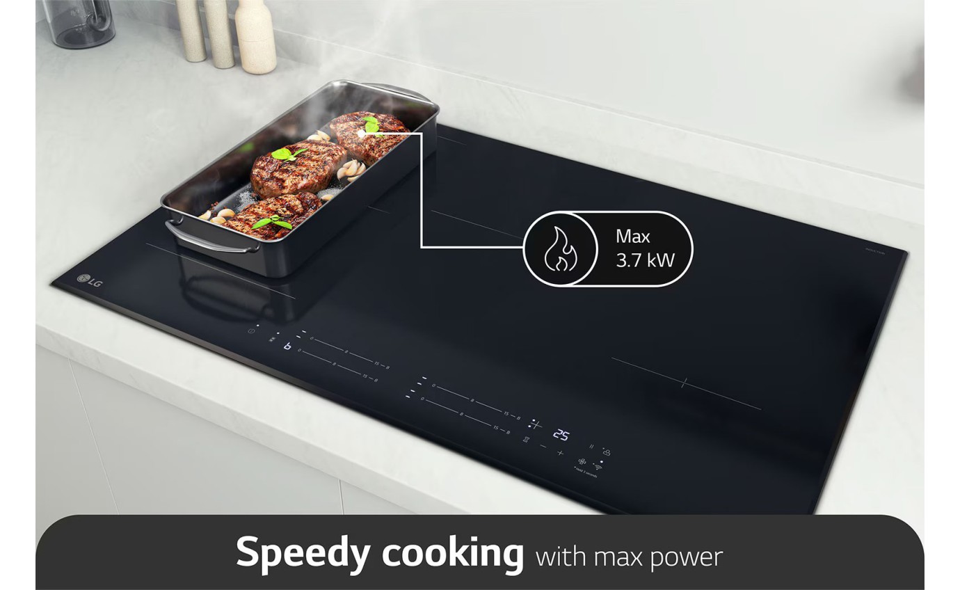 LG 80cm 4 Zone Induction Cooktop BCI807T4BG