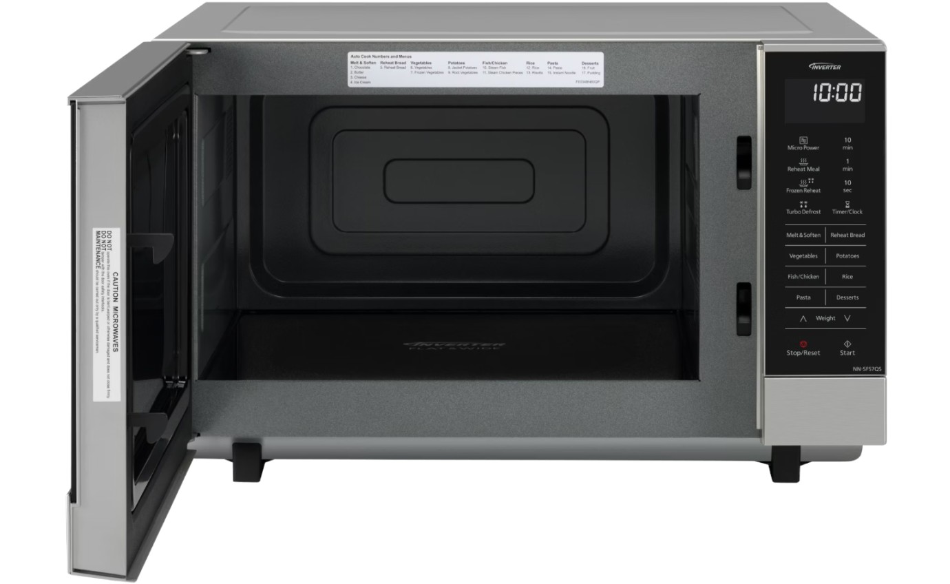 Panasonic 27L Flatbed Inverter Microwave (Stainless Steel) NNSF57QSQPQ