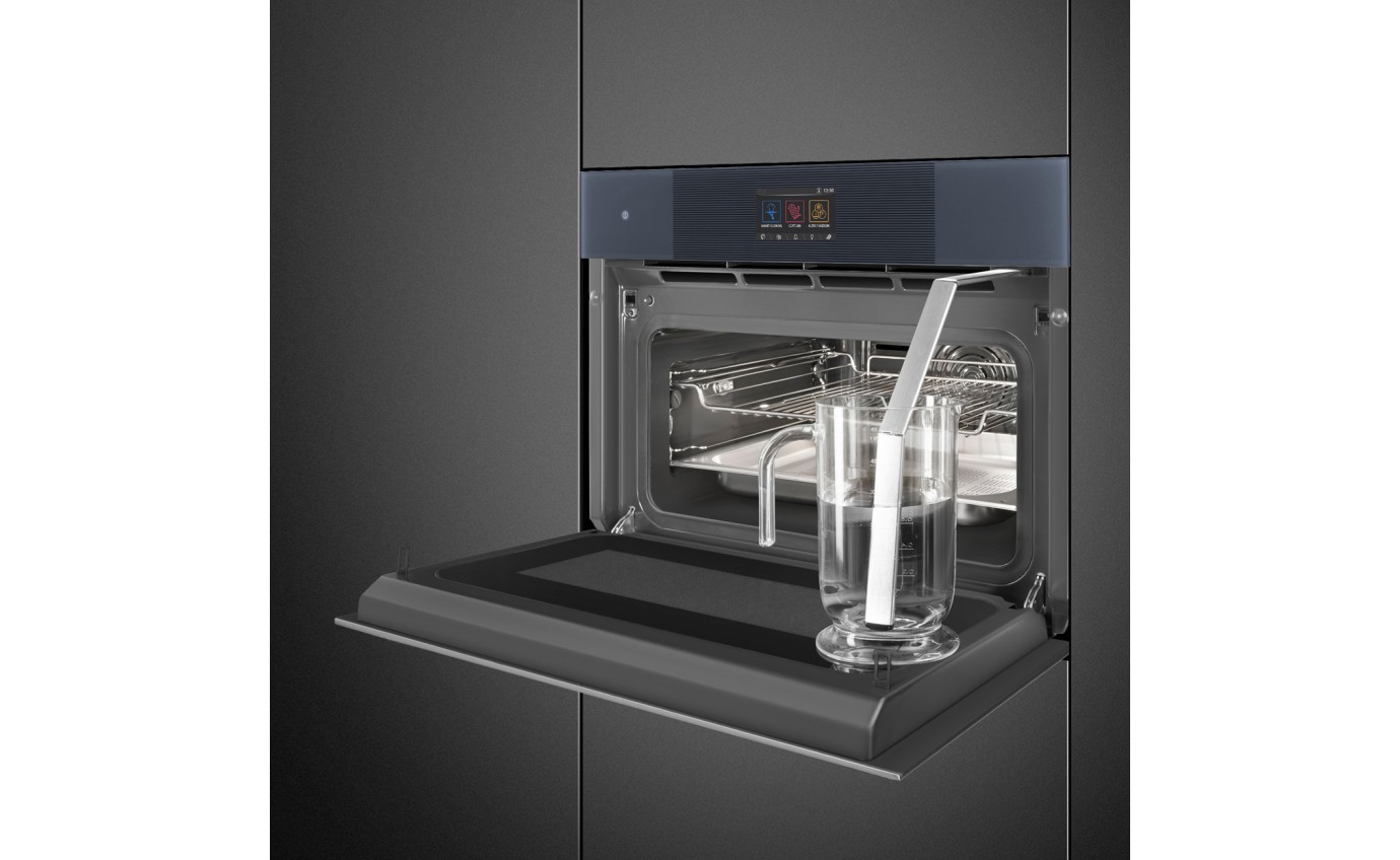 Smeg 45cm Linea Galileo Omnichef Oven with Vapour Clean - Neptune Grey SO4104APG