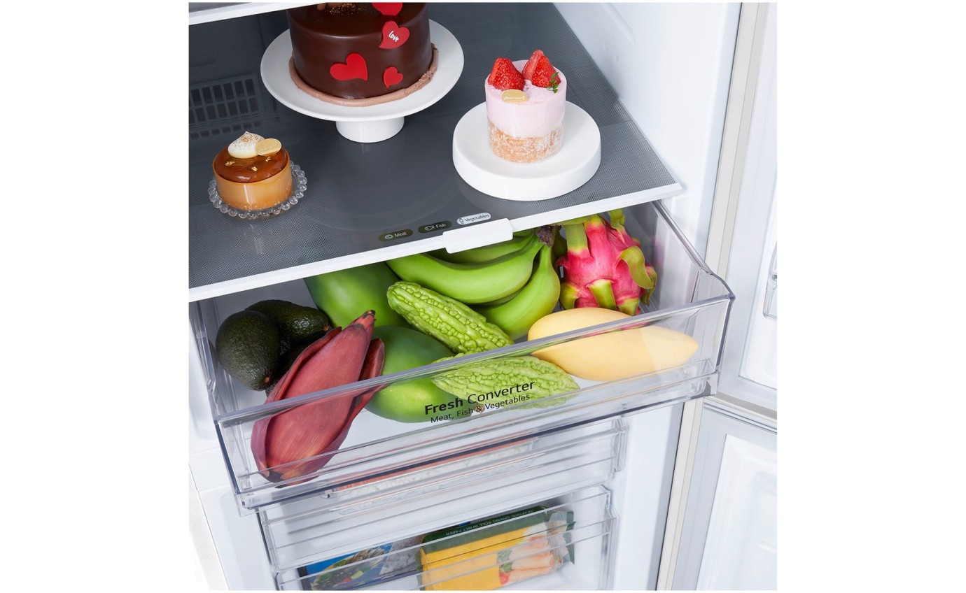 LG 335L Bottom Mount Fridge (Matte White) GBB300MWH