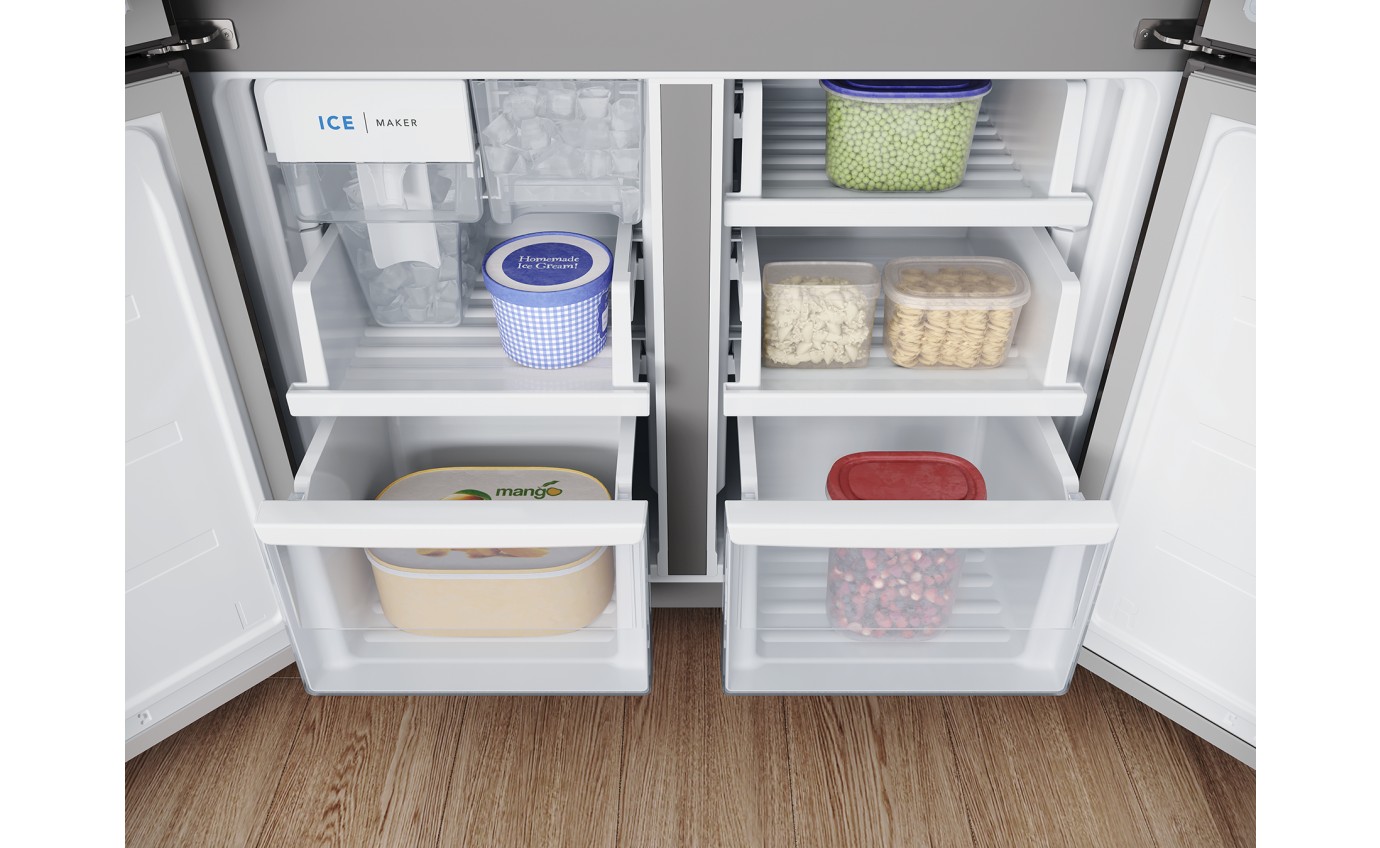 Westinghouse 564L Quad Door Fridge (Matte Charcoal Black) WQE5750BB