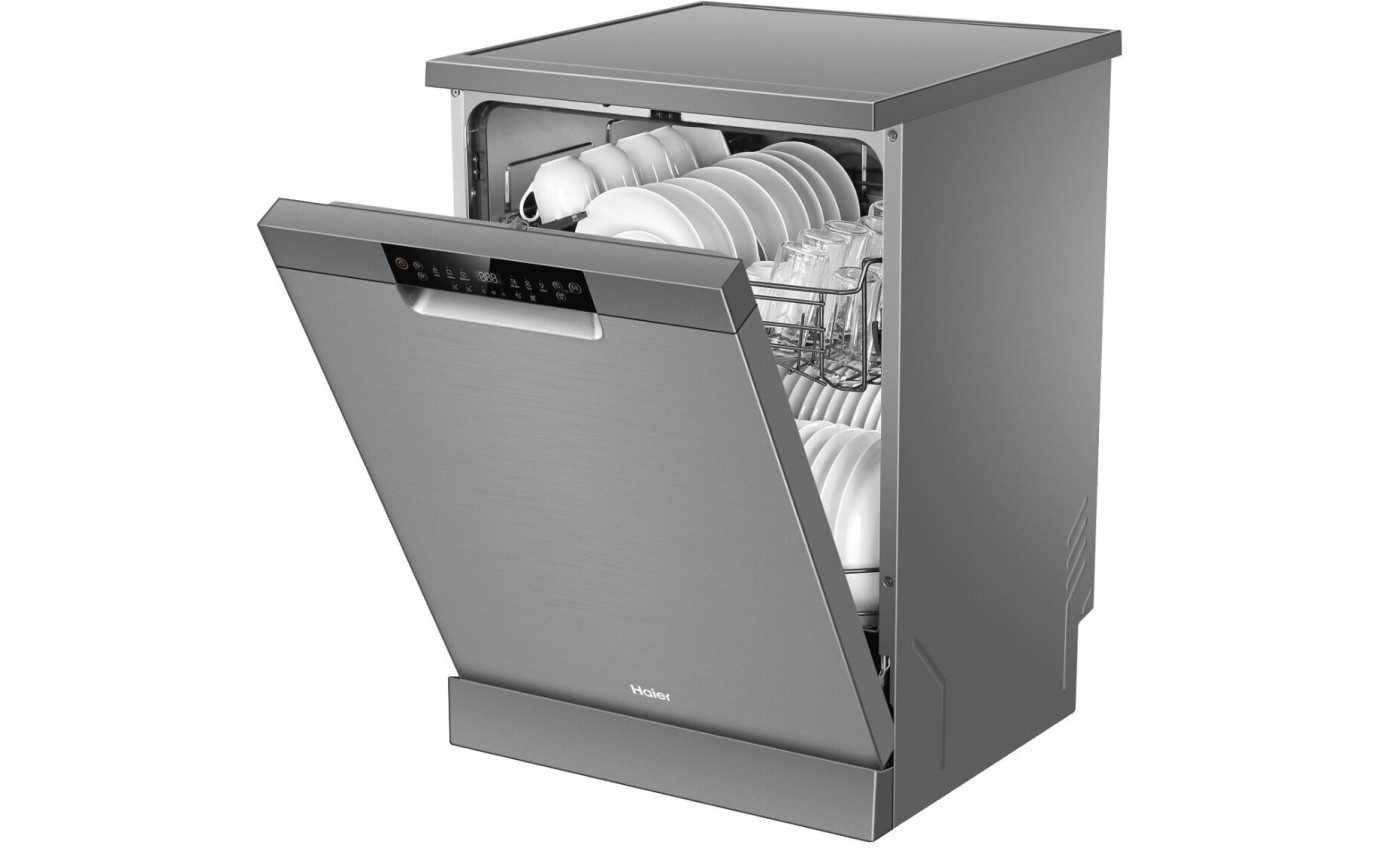 Haier 60cm Freestanding Dishwasher with Sanitise (Satina) HDW15F1S1