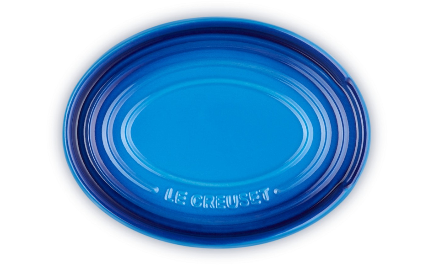 Le Creuset 15cm Stoneware Oval Spoon Rest (Azure Blue) 71507152200099