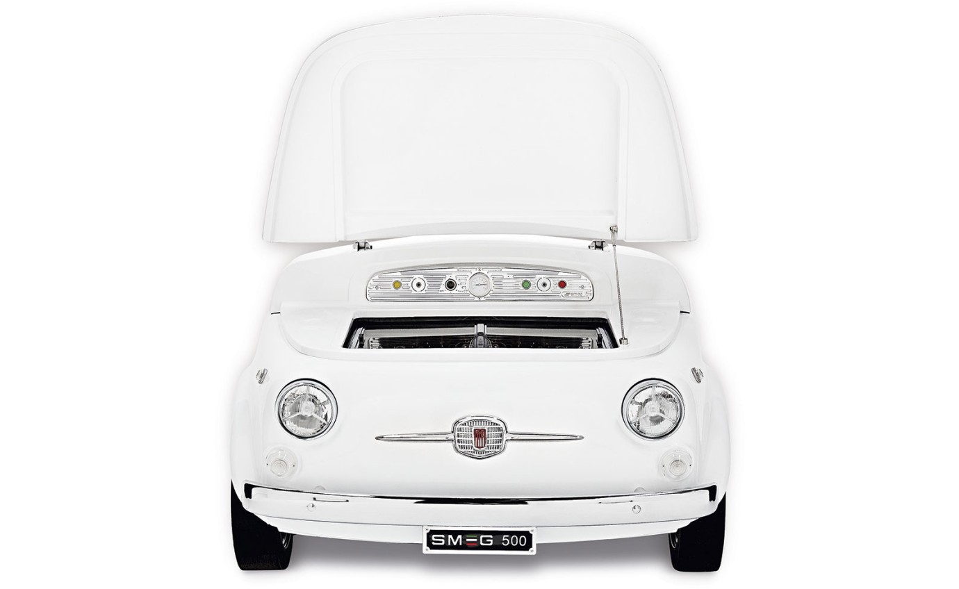 Smeg 100L Exclusive Fiat 500 Design Refrigerator (White) SMEG500B