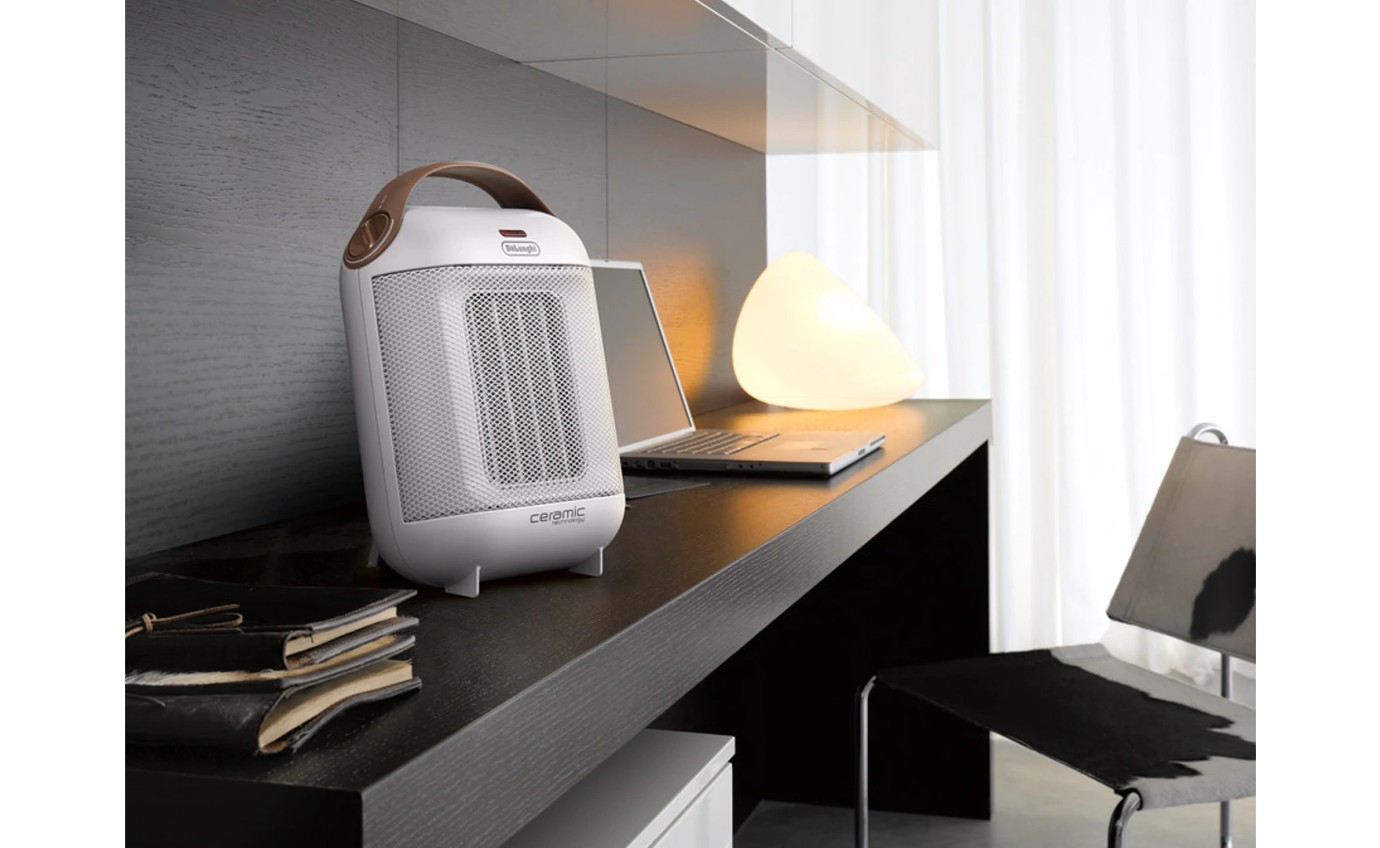 DeLonghi 1800W Ceramic Capsule Fan Heater (Ivory White) HFX30C18IW