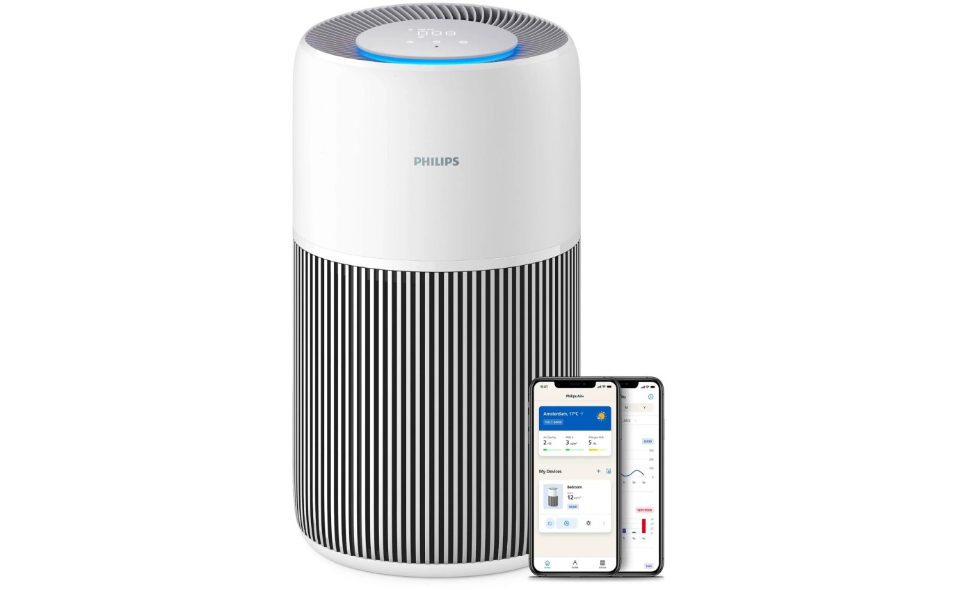 Philips PureProtect Quiet 2200 Series Smart Air Purifier (Silver White) AC222010