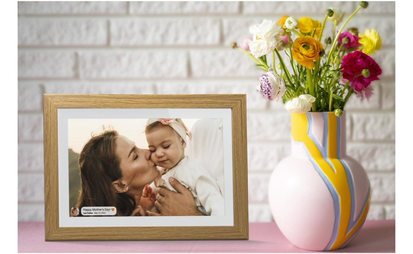 Jackson Frameo 7 inch Smart Photo Frame (White Oak) DPF1097