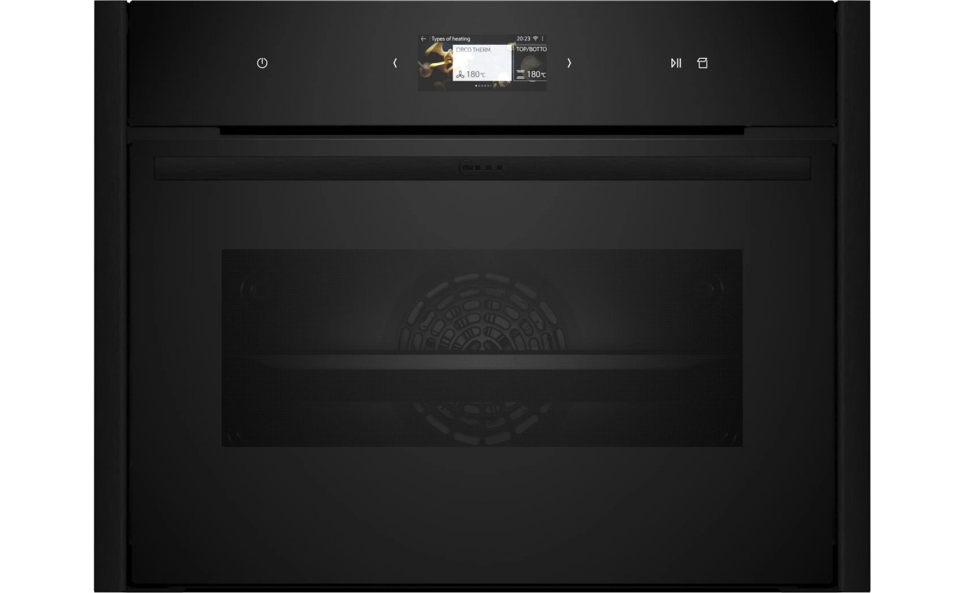Neff 45cm N 90 Built in Compact Oven with Steam Function Deep Black C29FS31Y0ADB C29FS31Y0A Retravision