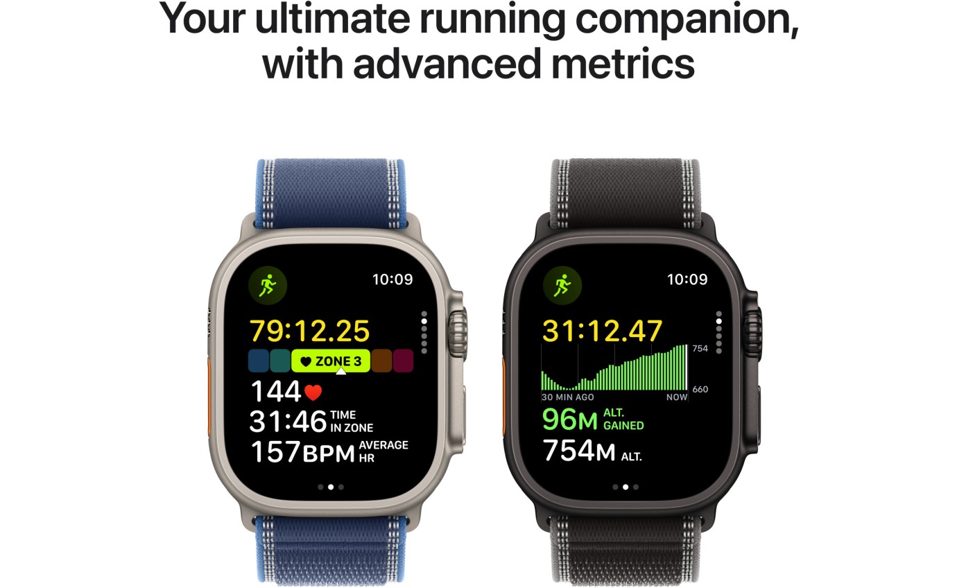 Apple Watch Ultra 3 49mm Natural Titanium Case with Ocean Band (Anchor Blue) MEWH4XA