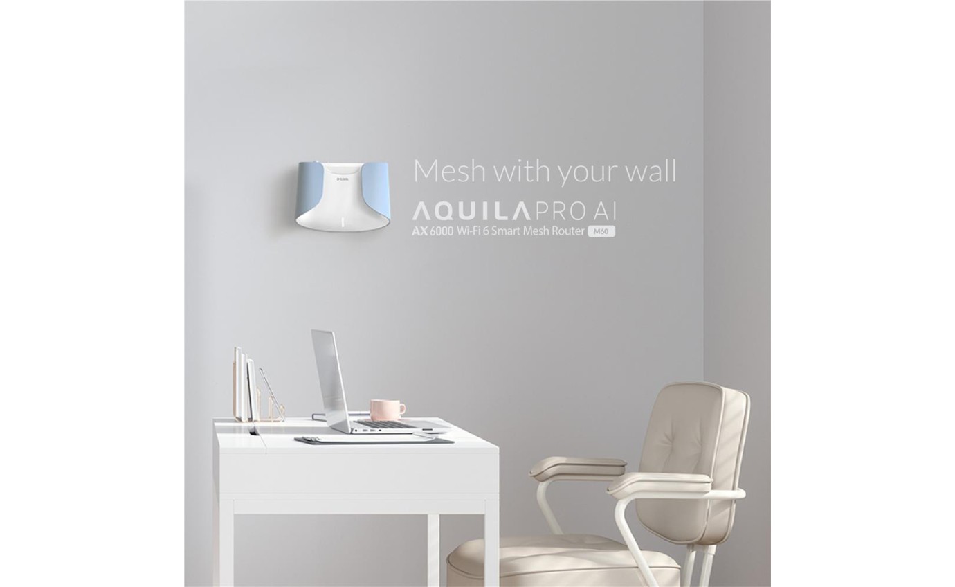 D-Link Aquila Pro AI AX6000 Wi-Fi 6 Smart Mesh Router (2 Pack) M602PK