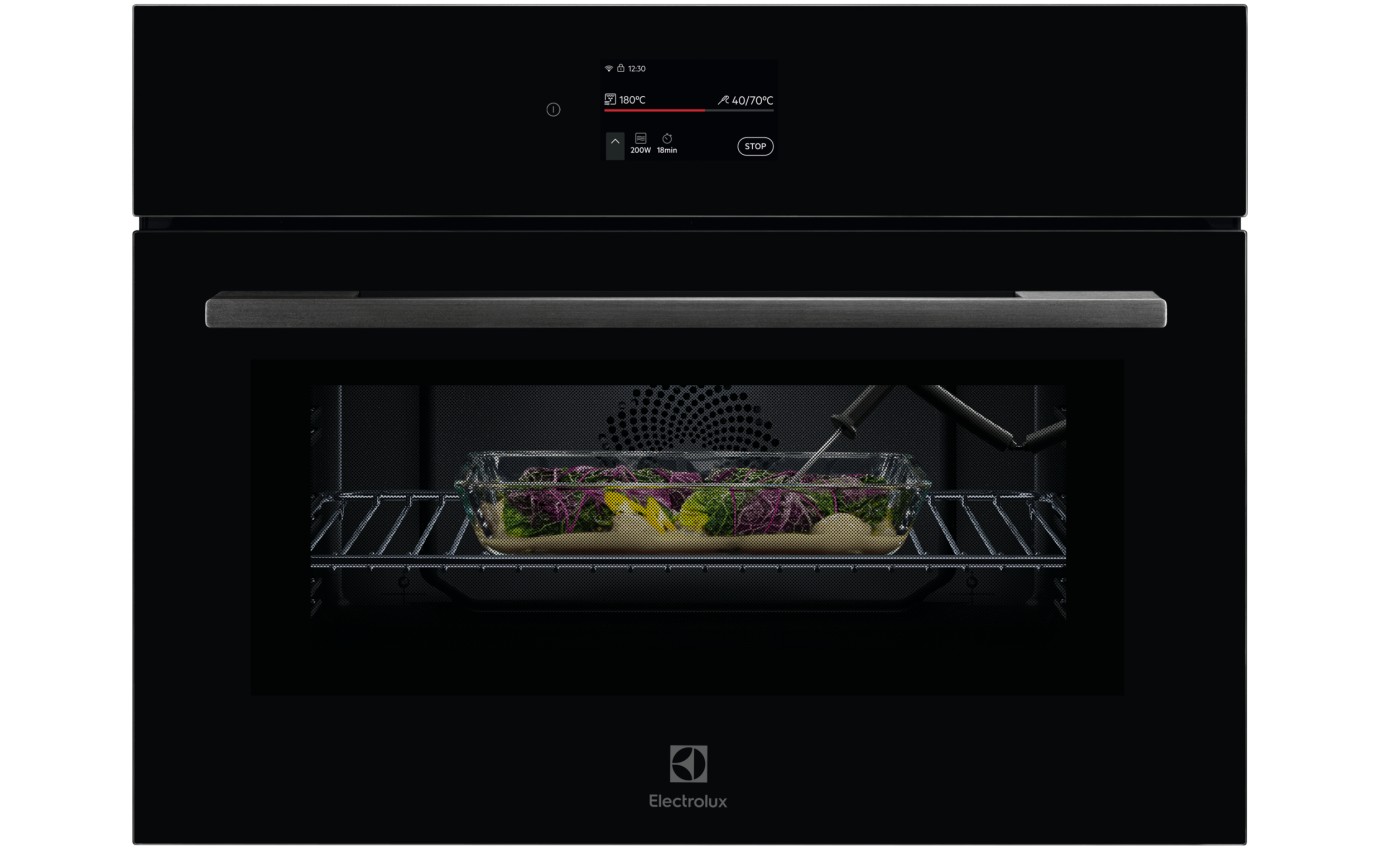 Electrolux 45cm 800 Series Compact Combi Microwave Oven (Black) EVEM6847ZB