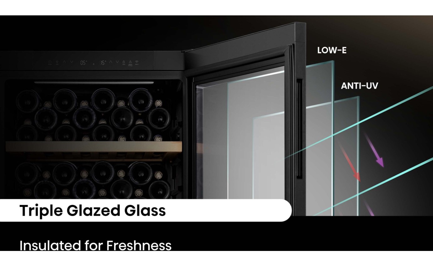 Hisense 108 Bottle Dual Zone Wine Cabinet HRWC108B