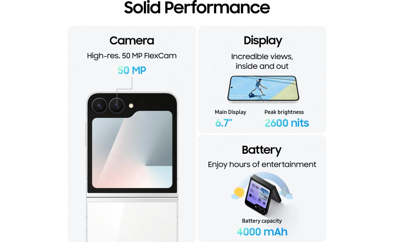 Samsung Galaxy Z Flip7 FE 256GB (White) 11901342091