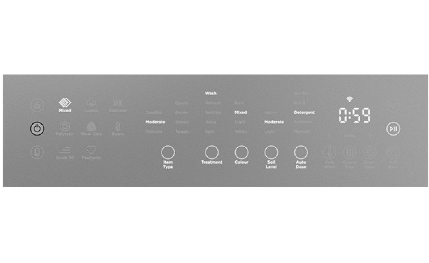 Fisher & Paykel 12kg Series 5 Contemporary Front Loader Washing Machine (White) WH1260P5