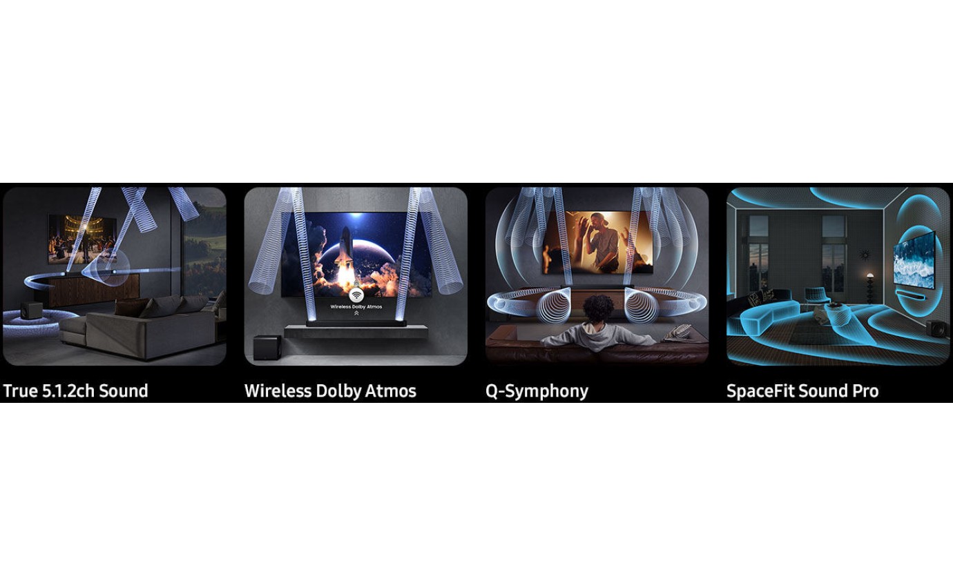 Samsung 5.1.2ch Q-Series Soundbar & Subwoofer with Dolby Atmos HWQ800FXY