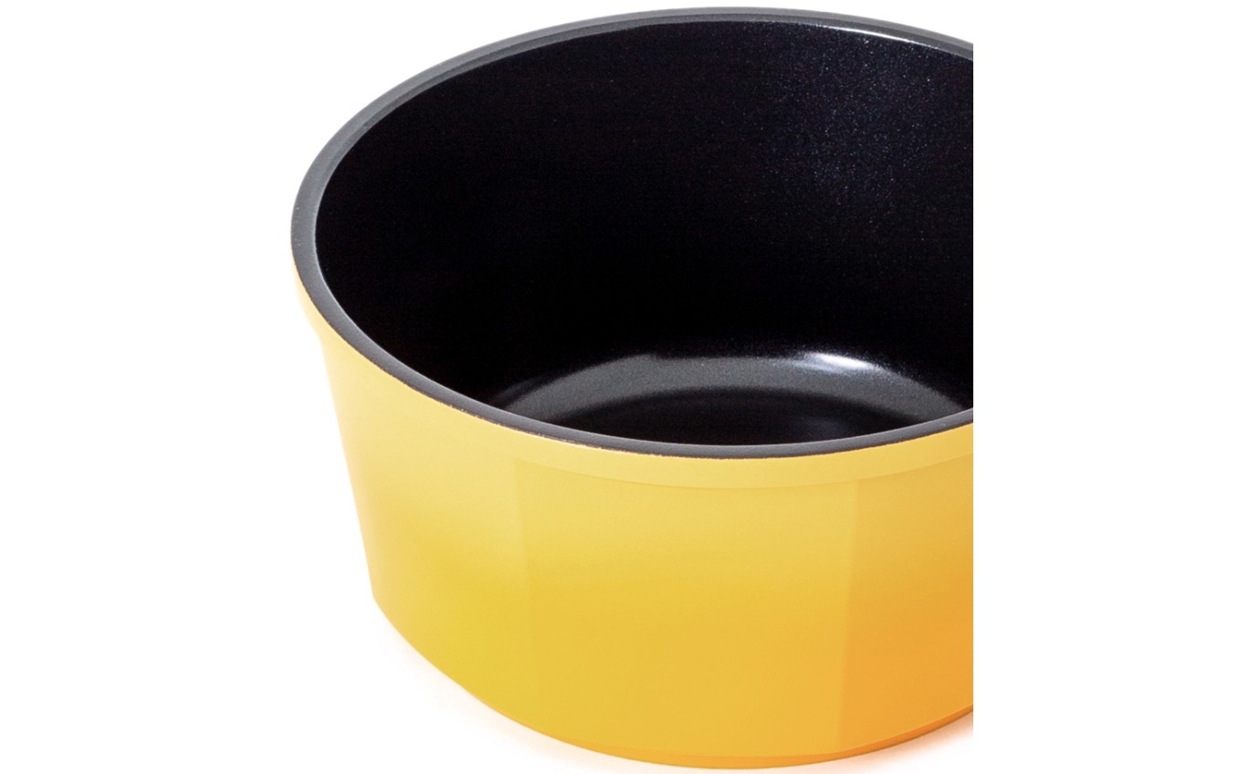 Neoflam 18cm Venn Sauce Pan Induction Yellow ECVES18I