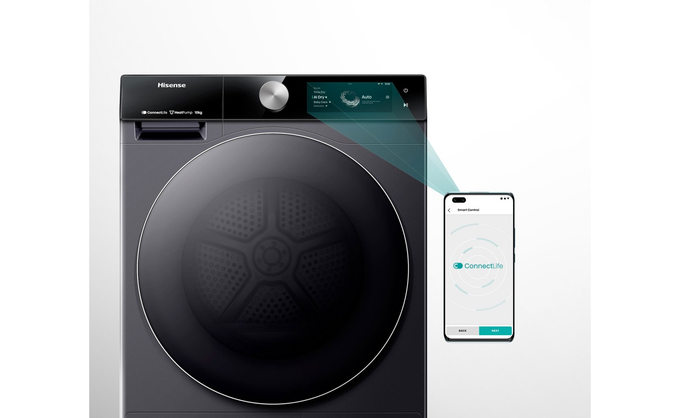 Hisense 10kg Series 9 Heat Pump Dryer (Charcoal Black) HDFS10HPB