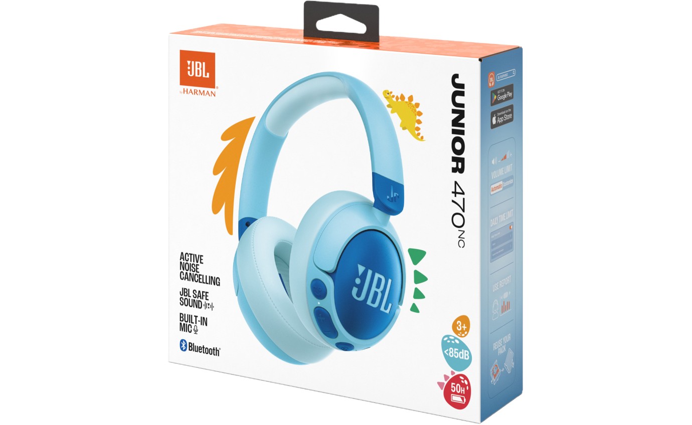 JBL Junior 470NC Noise Cancelling Headphones (Blue) JBLJR470NCBLU