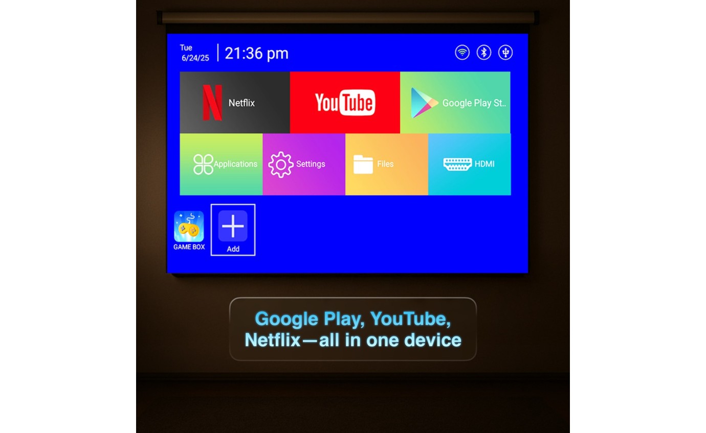 Laser Smart Retro Gaming Projector with Dual Controllers PJGH803B168