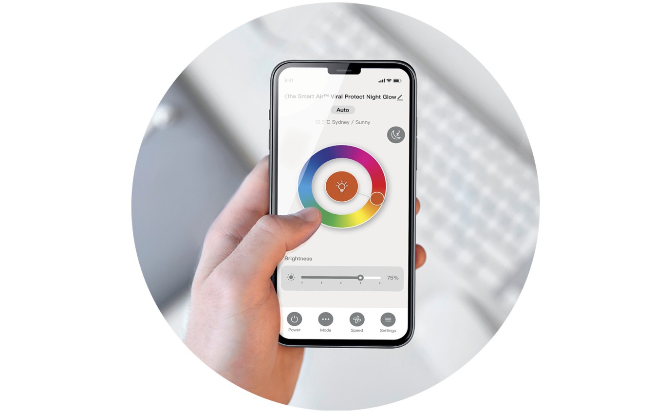 Breville the Smart Air&trade; Viral Protect Night Glow Purifier LAP168WHT