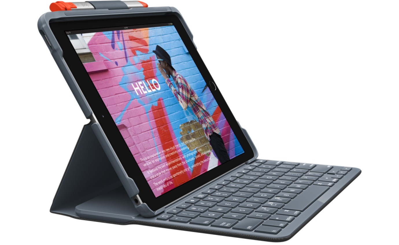 Logitech Slim Folio Case for iPad 10.2-inch (7th/8th/9th Gen) [Graphite] 920009469