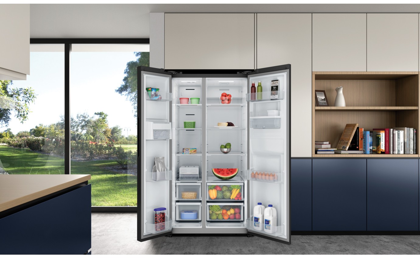 Westinghouse 619L Side By Side Fridge (Matte Black) WSE6240BB