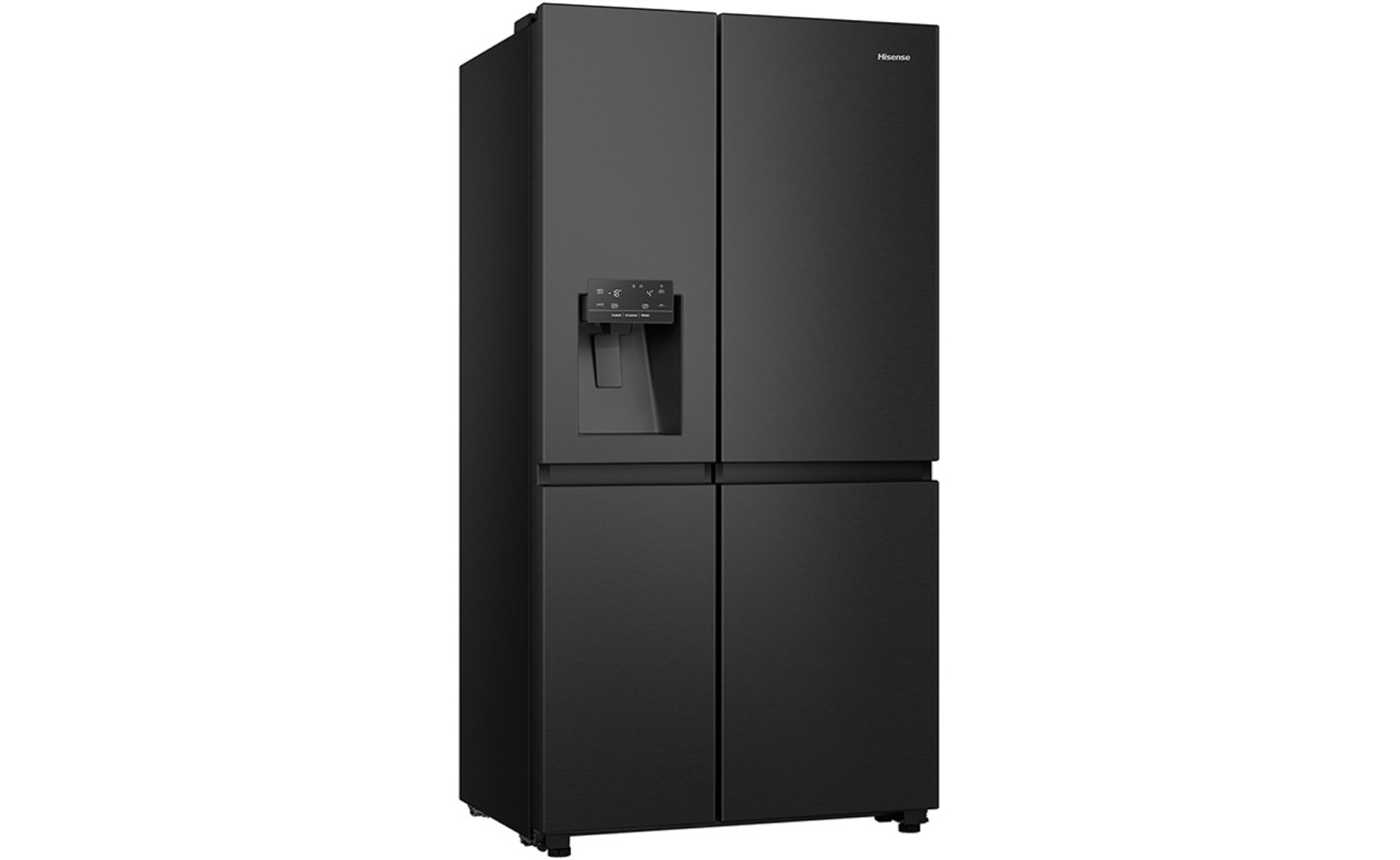 Hisense 632L Side By Side Fridge (Black Stainless Steel) HRSBS632BW