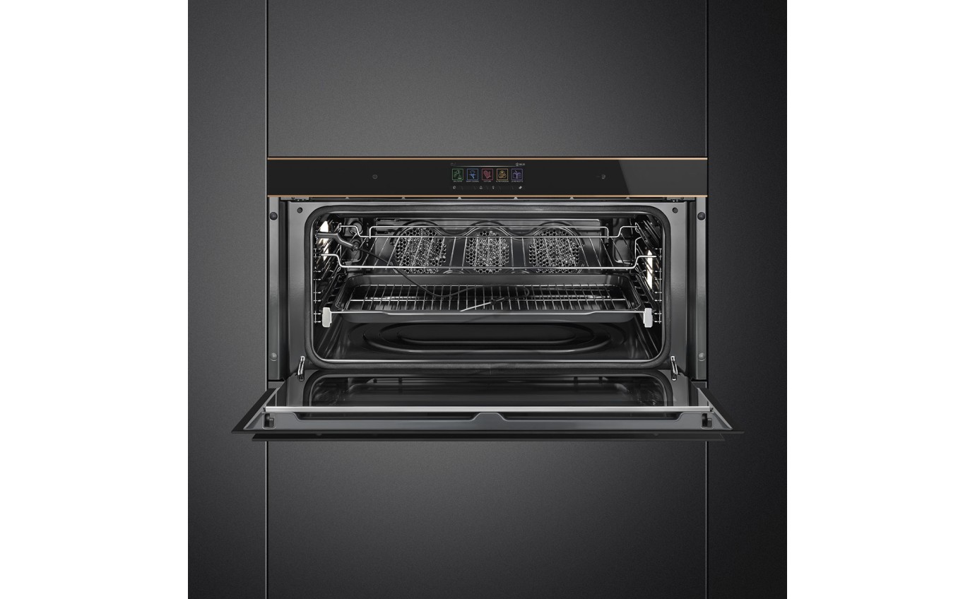 Smeg 90cm Dolce Stil Novo Thermoseal Pyrolytic Oven with Touch Control - Copper SFPR9606WTPNR