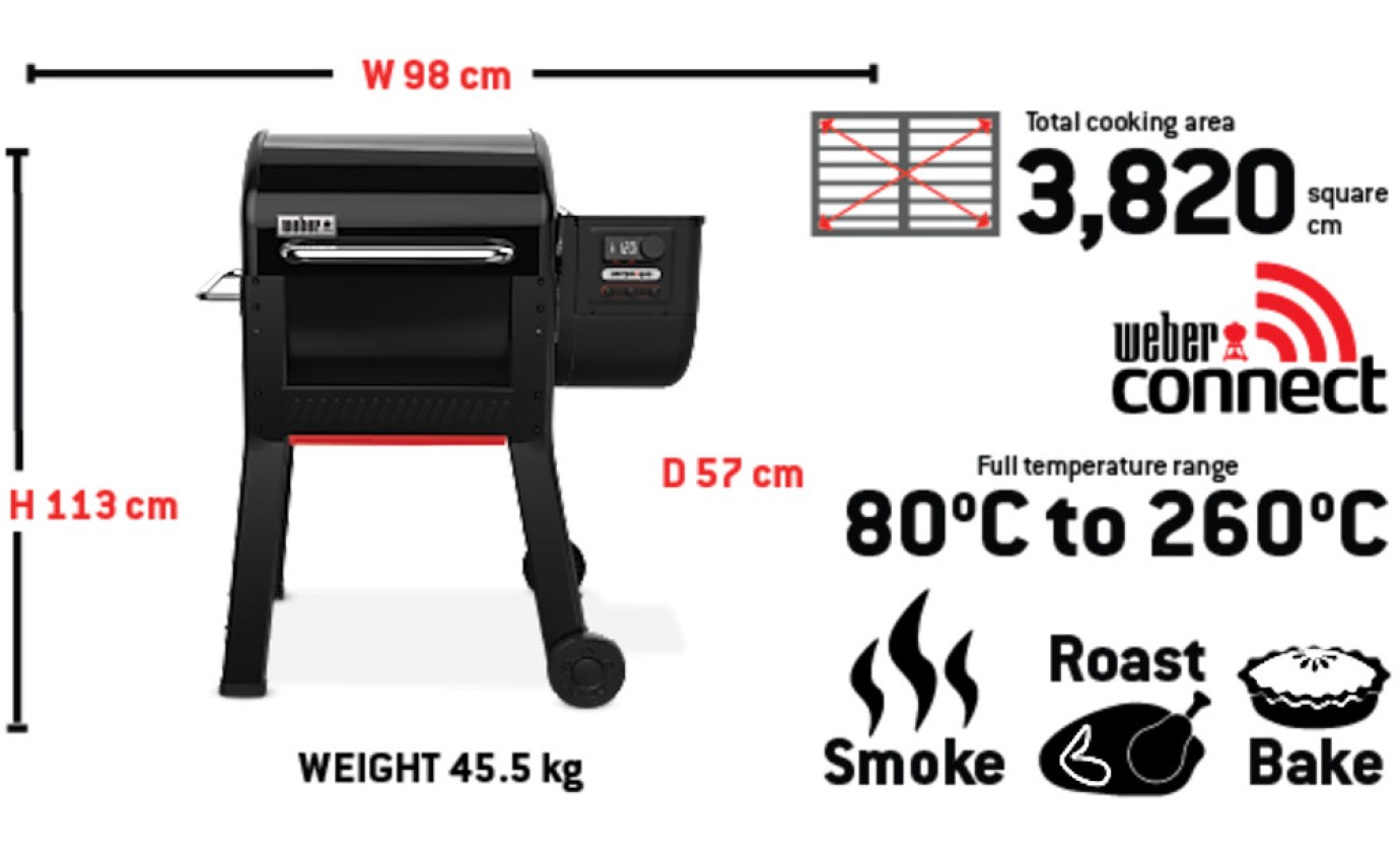 Weber Smoque&trade; Pellet Smoker BBQ 1500826