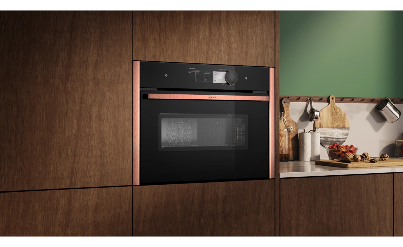 Neff 45cm N 90 Built-in Compact Oven with Microwave Function (Metallic Silver) C29MY7MY0MS