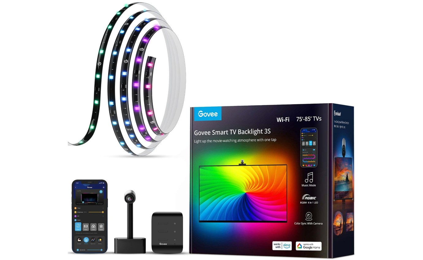 Govee Smart TV Backlight Kit 3S (75 inch-85 inch) H6098ED2