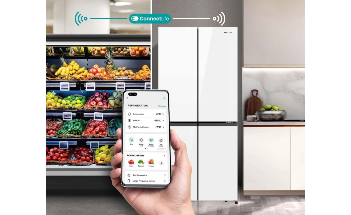 Hisense 483L Quad Door Fridge (White) HRCD483G