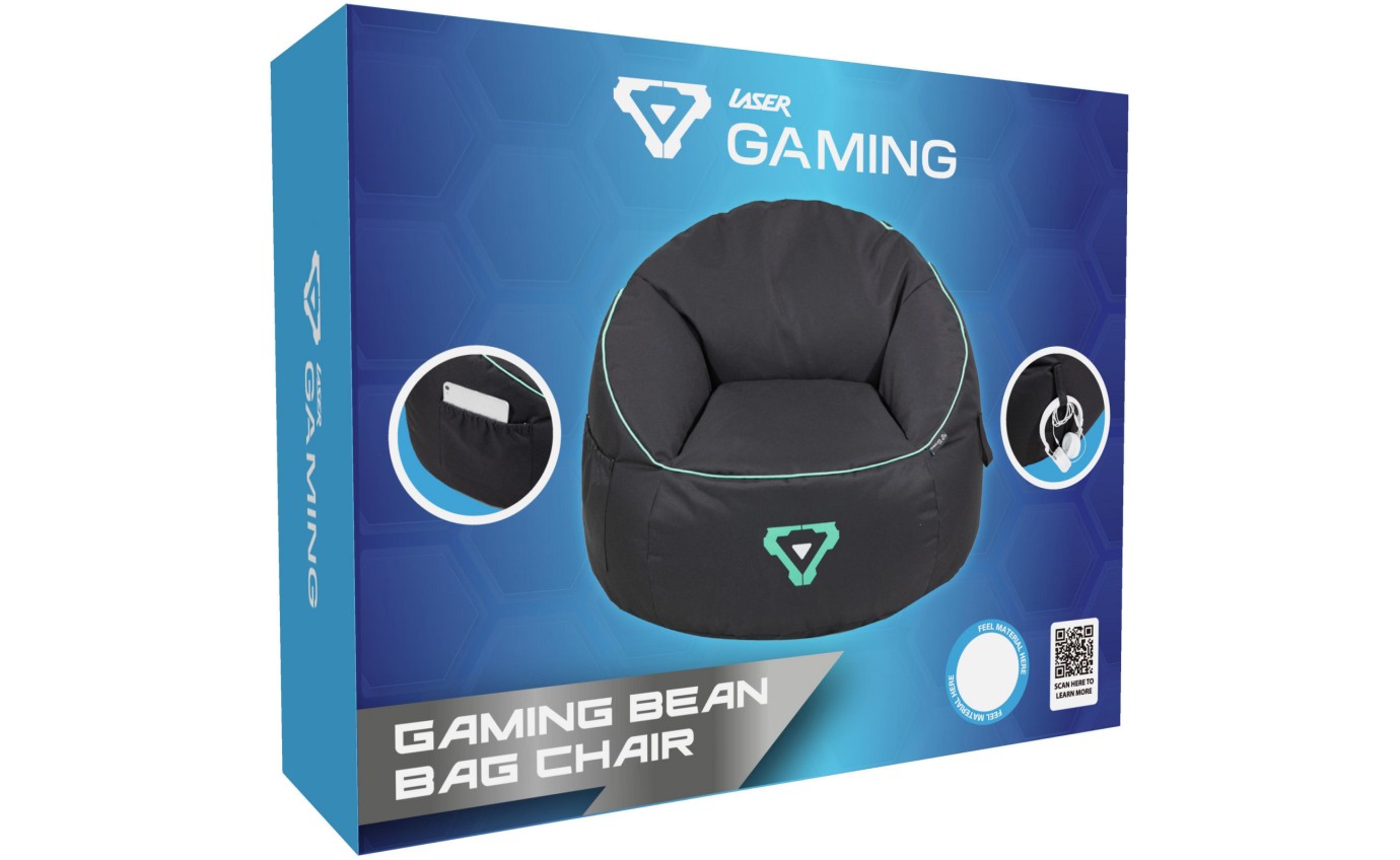 Laser Gaming Bean Bag with Headphone Strap & Side Pocket PCOTUBEB555