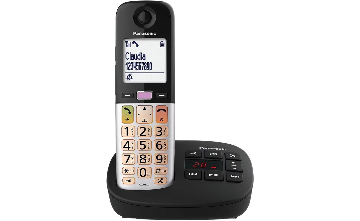 Panasonic DECT Twin Handset Digital Cordless Phone with Answering Machine KXTGU432AZB
