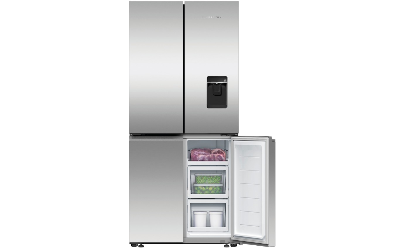 Fisher & Paykel 498L Series 7 Quad Door Refrigerator Freezer, Ice & Water RF500QNUX1