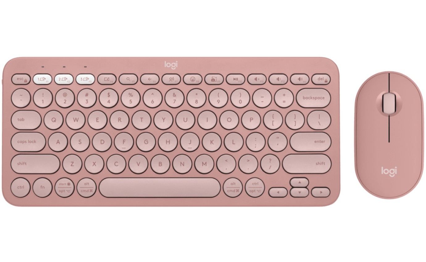 Logitech Pebble 2 Combo Keyboard and Mouse (Tonal Rose) 920012189