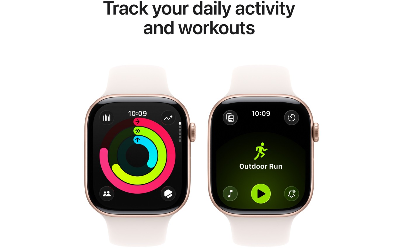 Apple Watch Series 11 GPS 46mm Rose Gold Aluminium Case with Light Blush Sport Band (S/M) MEV64XA