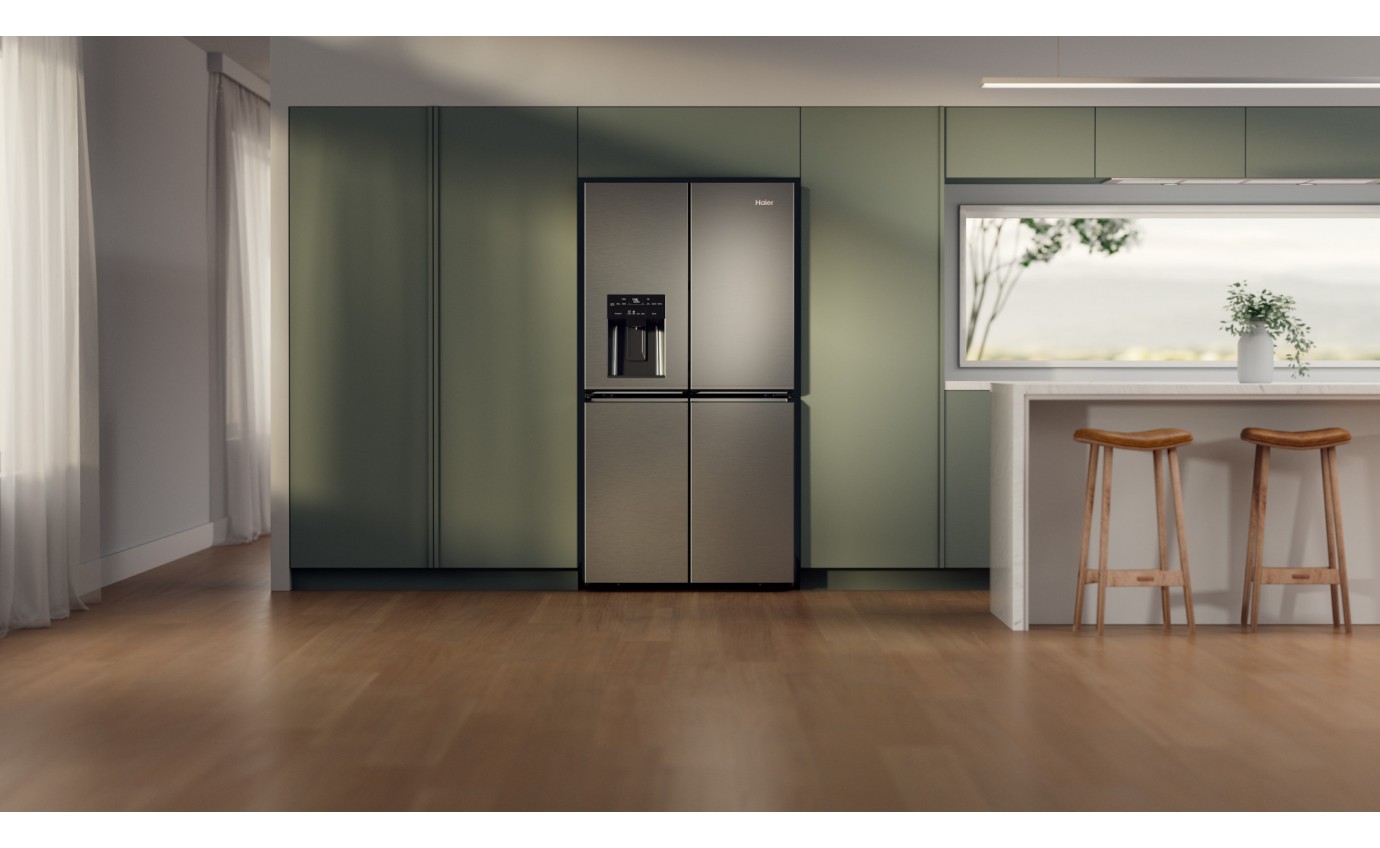 Haier 601L 600 Series Quad Door Refrigerator Freezer (Satina) HRF680YZS