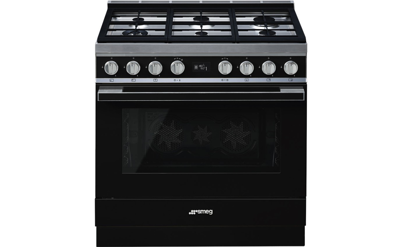 Smeg 90cm Portofino Pyrolytic Freestanding Cooker CPF9GPBLA