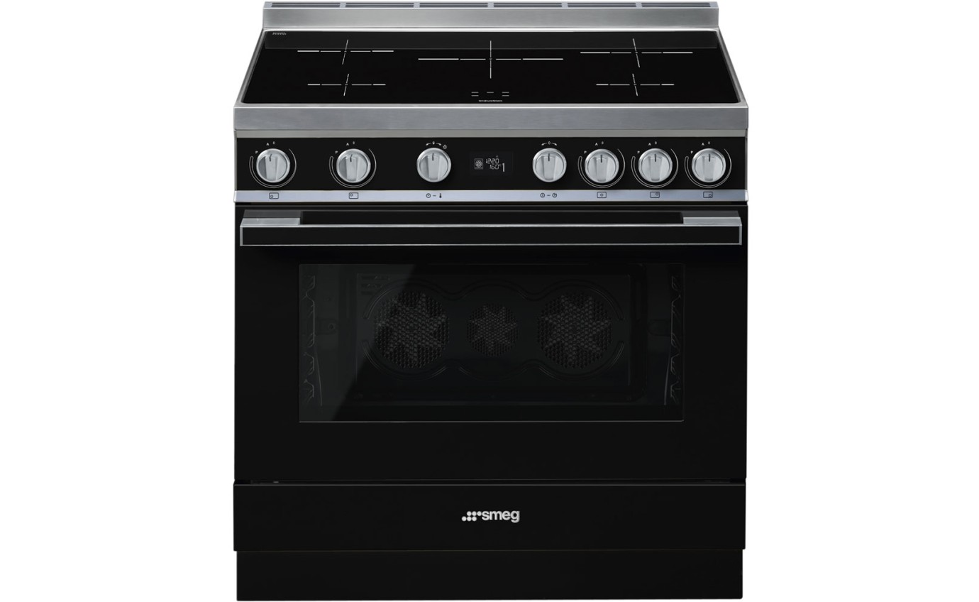 Smeg 90cm Portofino Freestanding Cooker (Black) CPF9IPBL