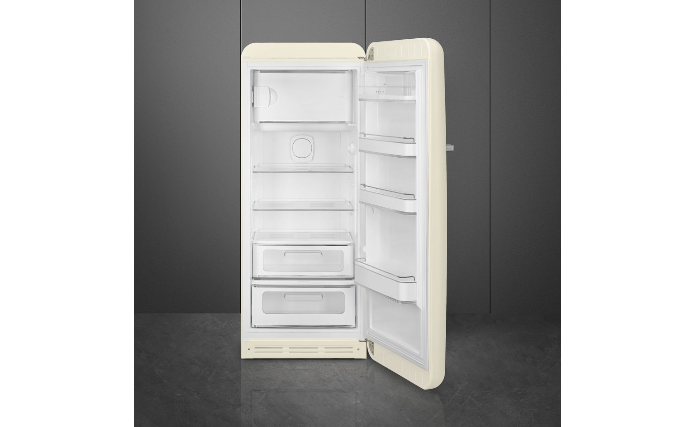 Smeg 270L 50s Style Retro Single Door Fridge (Cream) FAB28RCR5AU